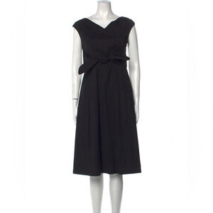 Lafayette‎ 148 New York Black V-Neck Cocktail Dress Size P